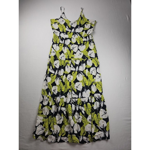 Trixxi Dresses & Skirts - Trixxi Women's Tropical Maxi Dress Green Sz XL Sleeveless Boho Sundress